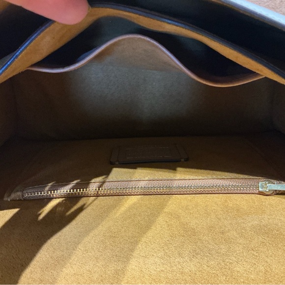 Coach Parker 32 Cream and Tan Croc-Embossed Satchel - Ginny & Georgia Bag - Picture 8 of 10